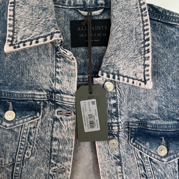All Saints Cropped Denim Jacket - Picture 9 of 10